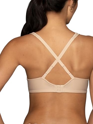 Vanity Fair Women's Bra with 2-Way Convertible Straps, Body Caress Full Coverage, Lightly Lined Cups up to DD4