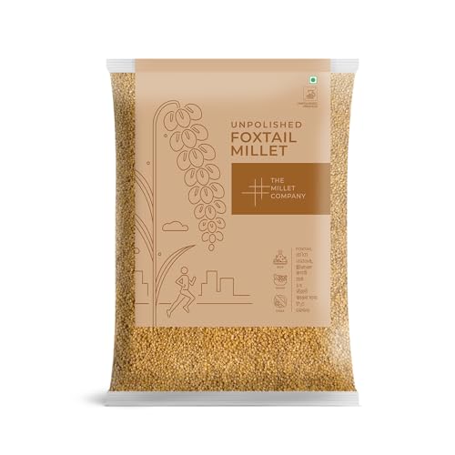 The Millet Company Unpolished Foxtail Millet, Kangni, Korralu, Navane, Natural Farm Produce, High Fiber Millets, Whole Grains Raw & Grown in India (17.6 Ounce)
