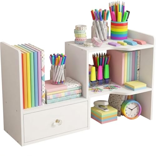 BXUUXA Estante de Escritorio Madera Extensible