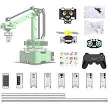 Secondary Development for MaxArm Upgrade, Sensor Kits, WonderCam Vision Module, PS2 Handle, Glowing Ultrasonic, Color/Touch/Sound/Light/Digital Tube Sensors Not Included MaxArm Robot Arm