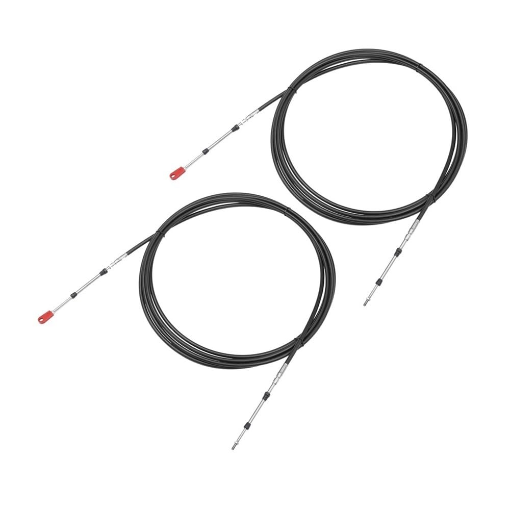 strony 2 sztuk 20ft 24ft Mari typ 3300/33C zmiany biegów przepustnicy skrzynka zdalnego sterowania kabel z Clevis pasuje do silnika zaburtowego YA(2pcs 20ft Black)