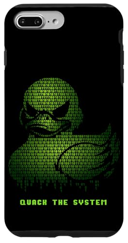 Quack The System �o�C�i���R�[�h �_�b�N�v���O���}�[ �T�C�o�[�Z�L�����e�B �X�}�z�P�[�X iPhone 7 Plus/8 Plus �p