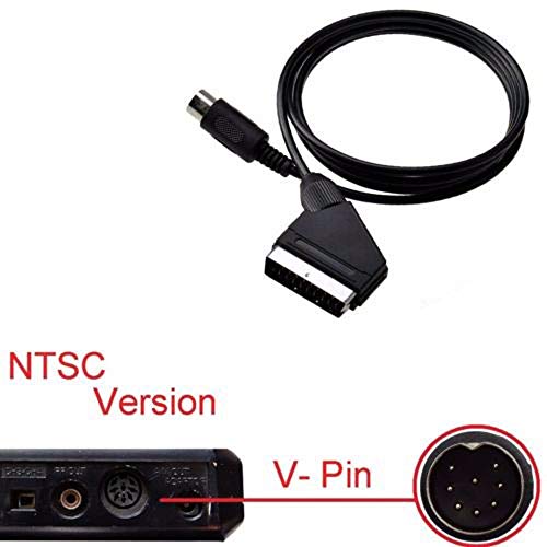 Gimax 10Pcs A Lot Scart Cable Cord Av Lead For Sega Mega Drive 1 For Genesis 1 Ntsc V-Pin #TOP5