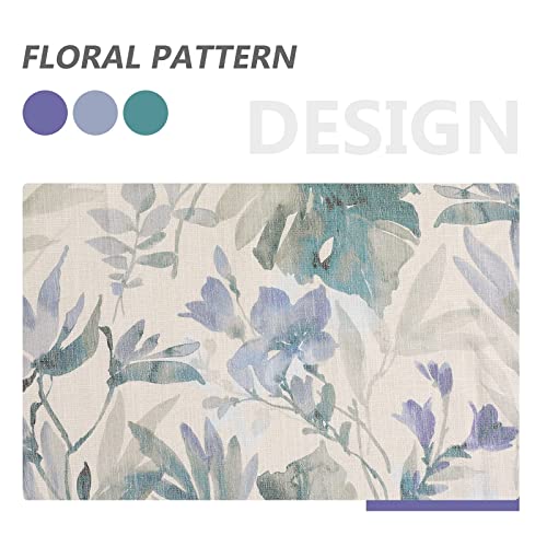 Image of MYSKY HOME Kitchen Curtains 54 inches Long Semi Sheer Light Filtering Curtains for Living Room,Drapes for Bathroom Window Treatment Grommet 2 Panels,Sage and Natural