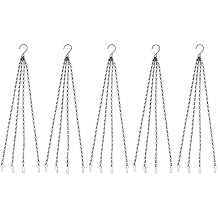 Hanging Planters Baskets Chains 23 Inches 4 Leads Hanging Chains with Tightly Hook for Flower Pot Bird Feeder Planter Indoor Outdoor Hanging Planter for Plants Holder 5pcs 5