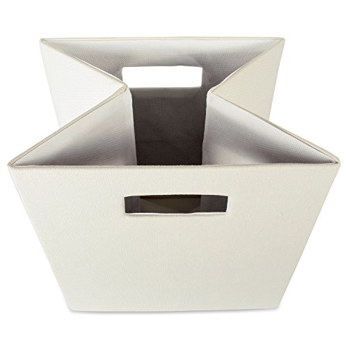 DII Poly-Cube Storage Collection Hard Sided, Collapsible Solid, Large, Off White by DII - Image 5
