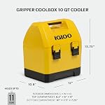 Igloo Gripper CoolBox 10 Qt Cooler, Industrial Yellow - Image 3