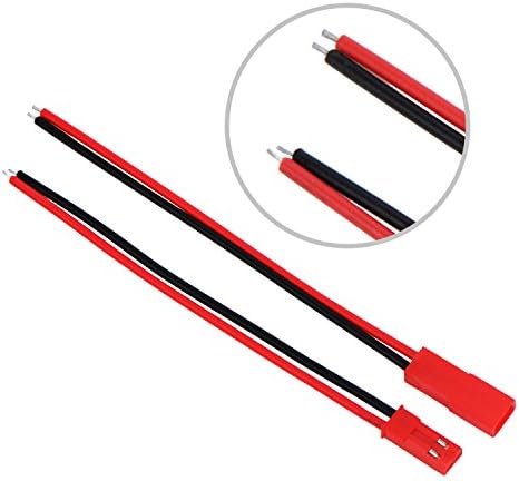20 Pairs 22 AWG JST Plug Connector 2 Pin Male Female Plug Connector Cable Wire for LED Lamp Strip RC Toys Battery, 4 Inch, 6 Inch
