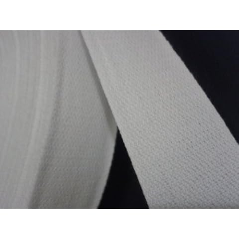 White 25mm Wide Cotton Webbing Tape x 50 metres sewing bunting arts & craft Cover