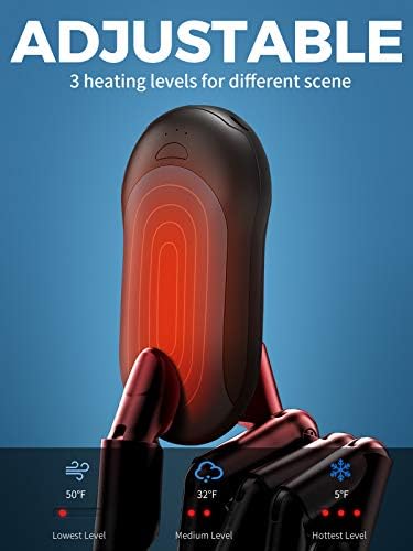 OCOOPA Rechargeable Hand Warmer 10000mAH Portable Electric Hand Heater Power Bank Lasting 15 Hours USB Battery Operated for Raynauds, Arthritis, Outdoor Winter Sports