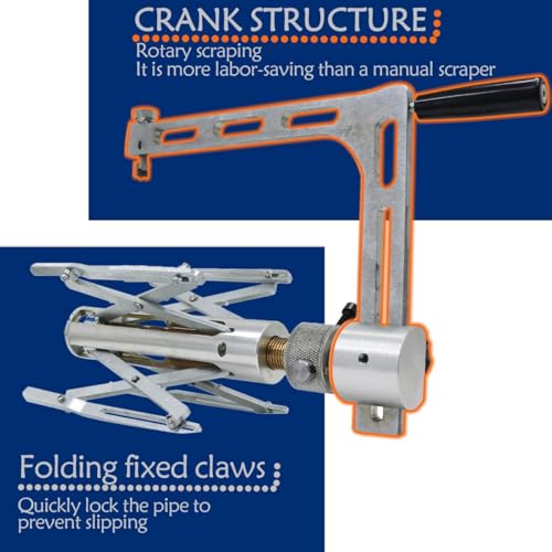 Grattoir rotatif manuel pour tubes PE 160-400mm - Outil de raclage externe fiable - 5