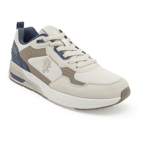 Red Tape Casual Sneaker Shoes for Men | Elegantly Rounded Front, Soothing Insole & Impact-Resistant Comfort Beige/Navy