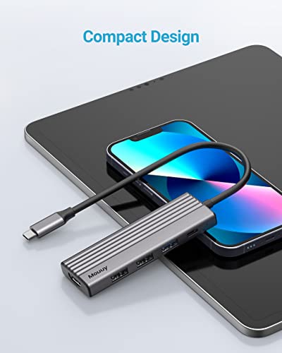 USB C Docking Station, Laptop Docking Station, 5 in 1 USB C Hub with HDMI 4K@30Hz, USB-C PD Charger, 1 USB-A 3.2 Gen1, 2 USB-A 2.0 Ports for MacBook/Lenovo/Dell/HP - Thumbnail 2