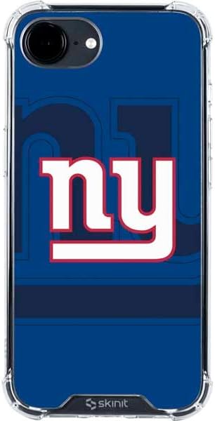 Skinit Clear Phone Case Compatible with iPhone 16e - Officially Licensed NFL New York Giants Large Logo Design