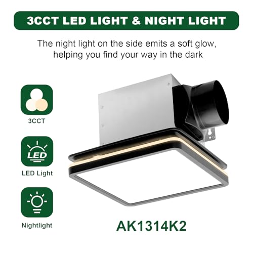 Akicon Bathroom Exhaust Fan With Light thumb #3