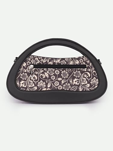 Image of ZOUK Nadia Sling Bag for Women - Stylish Crossbody with Cutout Top Handle | Handcrafted Shoulder Bag with Multiple Pockets & Water-Resistant Lining | Formal & Casual Use |