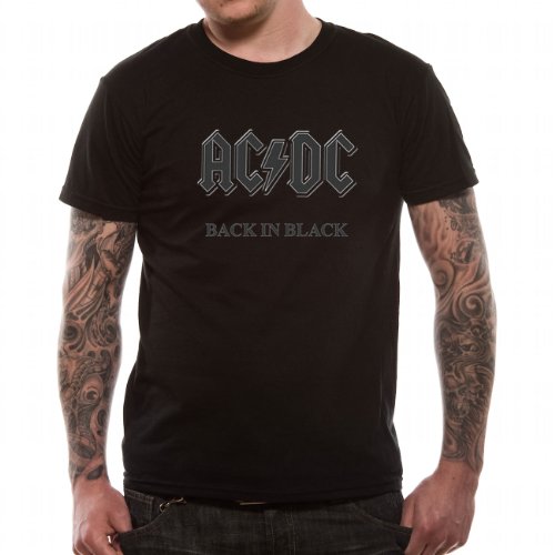 AC/DC Back in Black T-Shirt Homme en coton premium durable