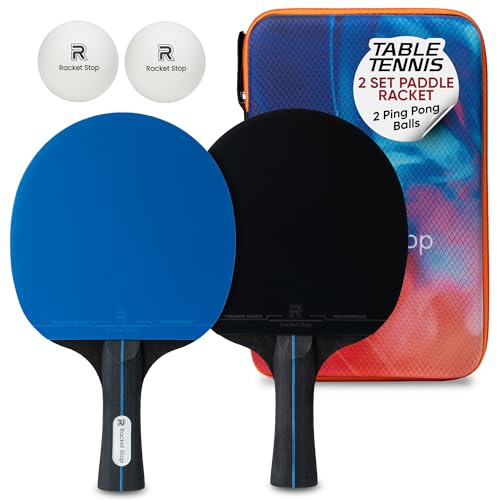 RACKET STOP Flow Table Tennis Set with 2 Paddles & Balls