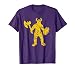 Vichingo con pallone da calcio, stile vintage invecchiato, viola Maglietta