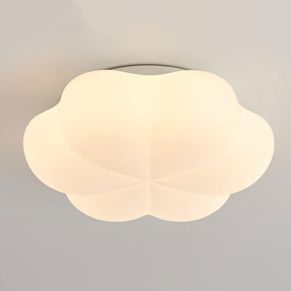Lámpara de techo estilo crema con pantalla de PE para un dormitorio acogedor
