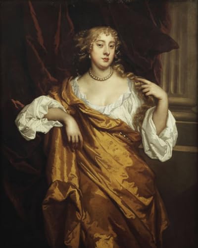 Portrait Mary Wharton Peter Lely impression art mural moderne tableau sur toile 60x90cm