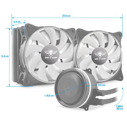 Kit Refrigeración Agua Spirit Of Gamer - LIQUID FORCE 240 ARGB - Imagen 9