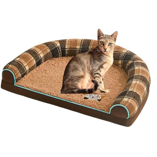 Lifetipsチャウシー Chausie U型 ペットベッド 犬 猫 クッション ソファ 丸洗い可 滑り止め 保温 四季対応 小型犬 中型犬 大型犬 多頭飼い 快適 枕付き 軽量 カバー取り外し インテリアに馴染む 圧縮梱包 極厚 やわらか 防汚 通気性