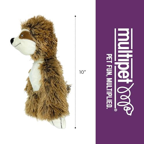 Multipet Bark Buddies Sloth Dog Plush Toy - Squeaky Dog Toy for All Dogs - Extra Soft Plush Dog Toy - Stuffed Animal Dog Toy for Cuddling & Playing - Cute Dog Pet Toy (10") - Image 5
