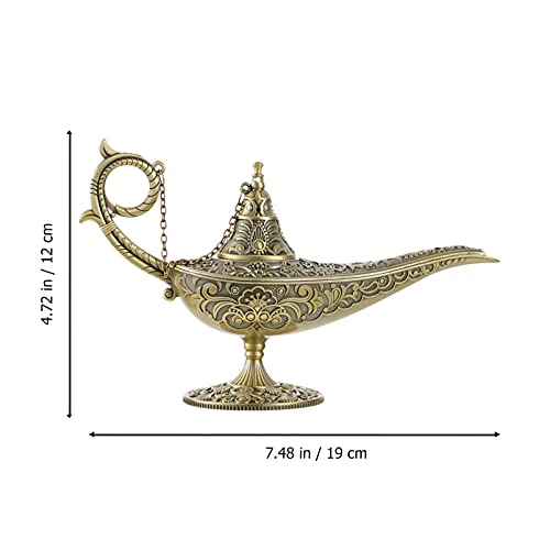 Abaodam Aladdins Lâmpada Lenda Aladdin Gênio Da Lâmpada de Bronze Do Vintage de Metal Esculpido Dese