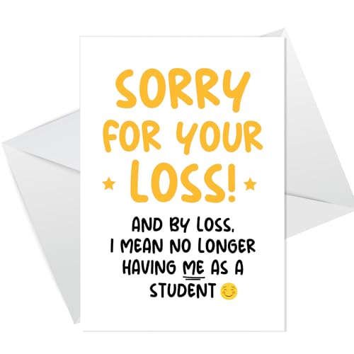 RED OCEAN Funny Leaving School Nursery College Card For Teacher, Goodbye Leaving Card, Novelty Card For Teachers, End of Term Leaving Card, Leavers Card For Teacher, Teaching Assistant