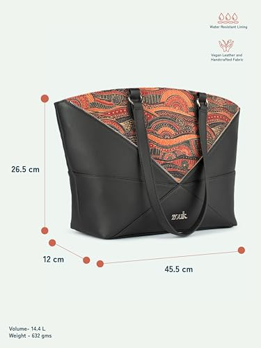 Image of ZOUK Rhea Kapoor Tote Bag - | Elegant Vegan Leather Tote for Women |