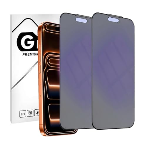 【ブルーライトカット&覗き見防止&アンチグレア】LXBESOS for iPhone 17 Pro Max 用のガラスフィルム【2枚セット】覗き見防止 左右 プライバシー保護 さらさら感 対応アイフォン17 Pro Max アンチグレア フィルム 日本旭硝