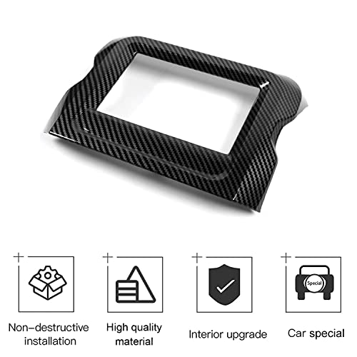CheroCar Navigation GPS Screen Panel Frame Cover Trim Decoration Interior Accessories Compatible with 2018-2023 Jeep Wrangler JL JLU & Gladiator JT Sahara,Carbon Fiber by CheroCar - Image 4