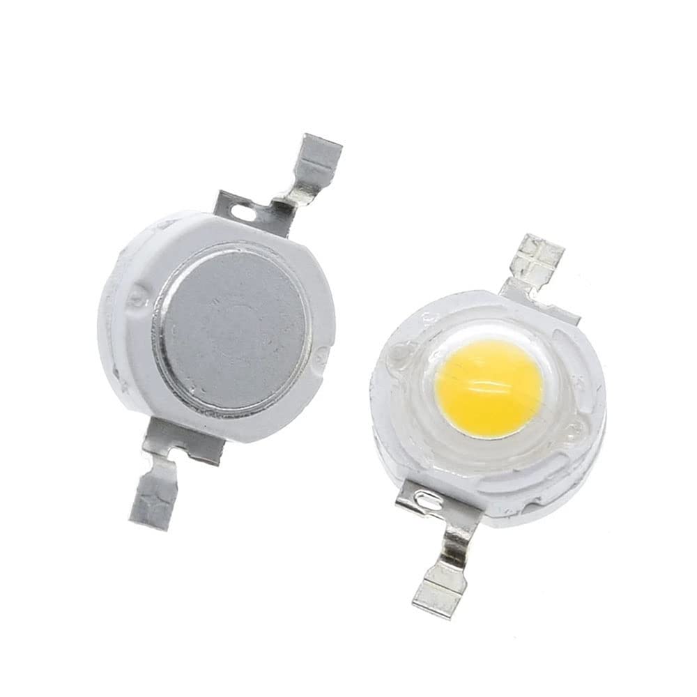 50 chip LED ad alta potenza, 3 W, bianco caldo (3000 K-3500 K, con ingresso 560 mA-700 mA. Connettore DC 3 V-3,4 V con 3 Watt) SMD COB emettitore di luce componenti, diodo da 3 W