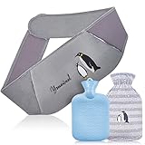 Wärmflasche mit Bezug Tragbare Wärmflaschengürtel zur Behandlung von Schmerzen für Periode, Schultern, Rücken, Warm Hot Water Bottle für Kinder, Erwachsene