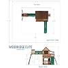 Backyard Discovery Woodridge Elite Cedar Wood Swing Set with Wave Slide, Clubhouse, Crawl Tunnel, Crow's Nest, Belt Swings, Trapeze, Rock Wall Ladder, Sandbox, Wrap-Around Porch, Deck, Outdoor Playset
