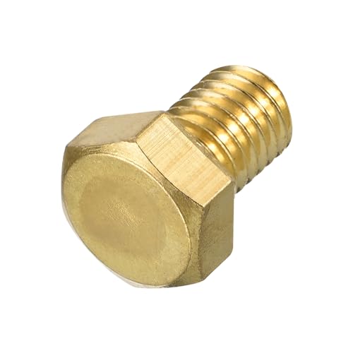 Image of METALLIXITY Hex Head Screw Bolt (1 /2-13x3 /4) 1Pcs, Brass Fully Threaded Solid Brass Hex Bolts Machine Screws - for Machinery Repair