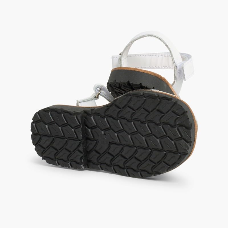 Sandales avarcas Pisamonas enfant en cuir nappa avec scratch de fermeture