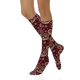 Fubido Paisley Funny Compression Socks Women and Men,Middle Eastern Pattern of Bohemian,Best for Cir