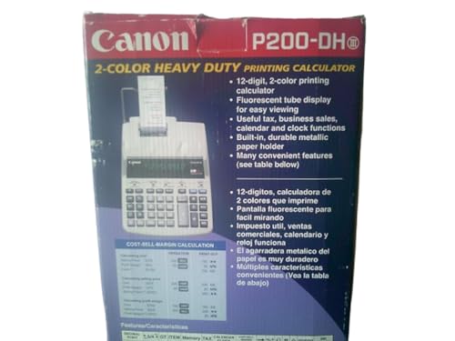 Canon P170-Dh-3 Printing Calculator, Black/Red Print, 2.3 Lines/Sec