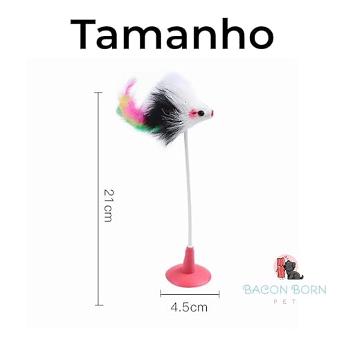 2 Brinquedo Varinha Com Ventosa Interativo Divertido P/Gato