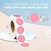 1 Inch Round Color Coding Labels, 1000 PCS Per Roll Pink Color Coded Dot Stickers, Round Color Dot Labels for Organizing, Filing, and Storage