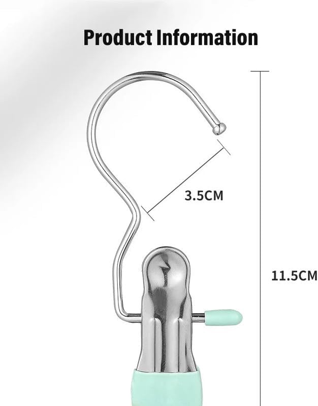 Miniatura 7 de Alfileres de calcetines para ropa, perchas con clips, clip antioxidante, ahorro de espacio, pinzas para ropa, sombrero, pantalones, gancho de viaje