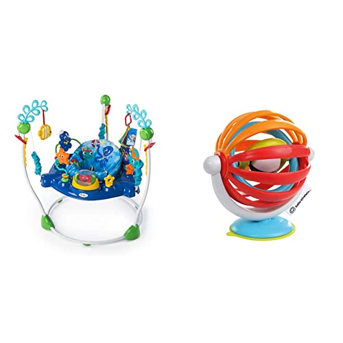 Baby Einstein, Neptune's Ocean Discovery Baby Activity Jumper & Bouncer, Play Centre with Removable Toys & Sticky Spinner Booster & High Chair Activity Toy, Rattle, Sensory Play