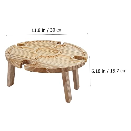 Table pliante extérieure portable avec support pour bouteille Toyvian - 4