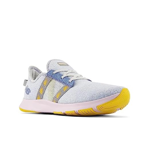New Balance Tênis feminino Dynasoft Nergize V3 Cross Trainer, Cinza ártico claro/girassol, 5