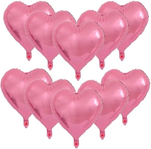 Zhiheng 10pcs Heart Foil Balloons Helium Birthday Wedding Valentine's Day Globos Party Decoration Air Balloons (Blue)