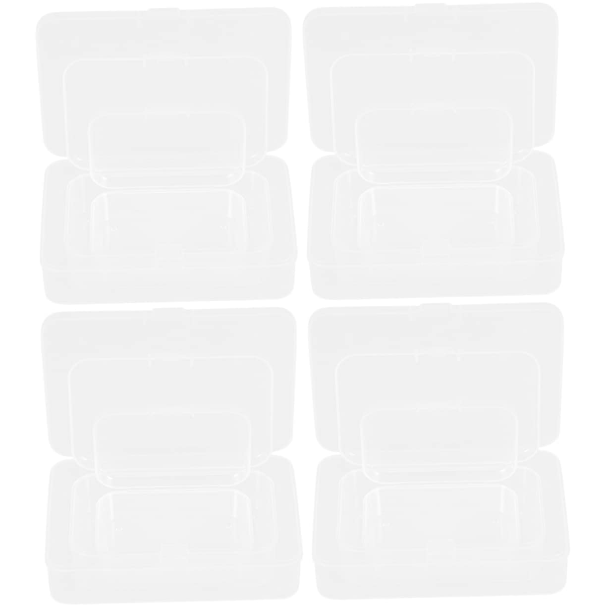 Boîte de rangement transparente plastique | Organisateur petits éléments bijoux artisanat
