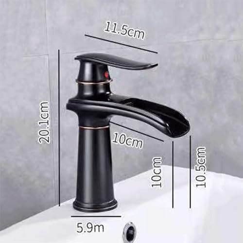 Grifo de baño con caño de cascada ajustable para eliminar salpicaduras 5