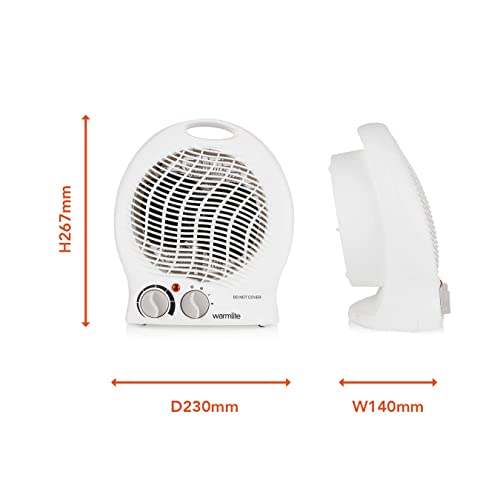 Warmlite WL44002 Thermo Fan Heater with 2 Heat Settings and Overheat Protection, 2000W, White - 3